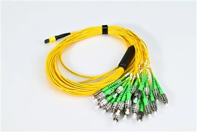 Fiber Optic Patch Cord Mtp To Fc Apc 3.0mm Yellow 24 Core